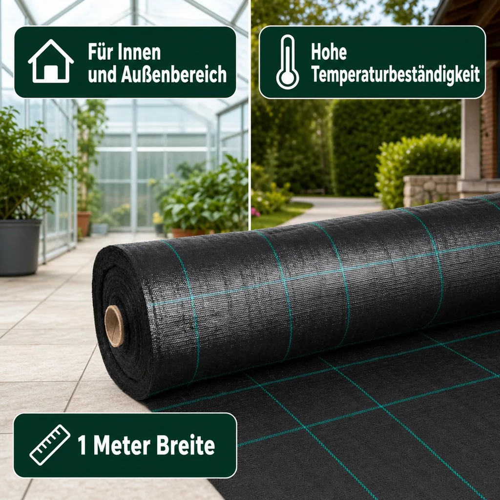 Ground Fabric Weed Control Fleece 1 Meter x 10 Meter 100g/m²