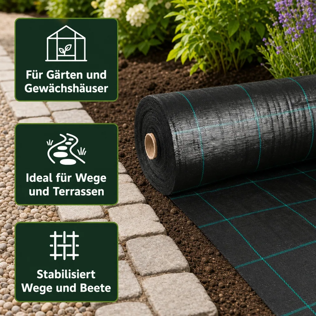 Ground Fabric Weed Control Fleece 1 Meter x 10 Meter 100g/m²