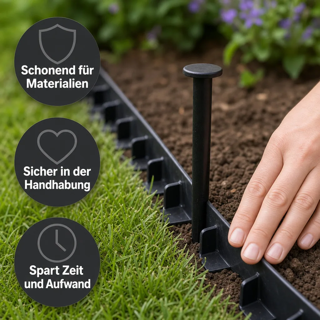 Befestigungsnagel, Erdnagel 25 cm, schwarz, für Rasengitter und Unkrautvlies