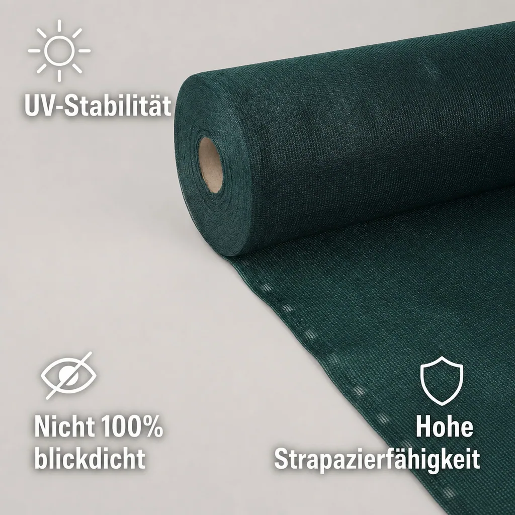 Sichtschutznetz, Windschutznetz, 1 m x 22 m, Zaunblende, HDPE Gewebe