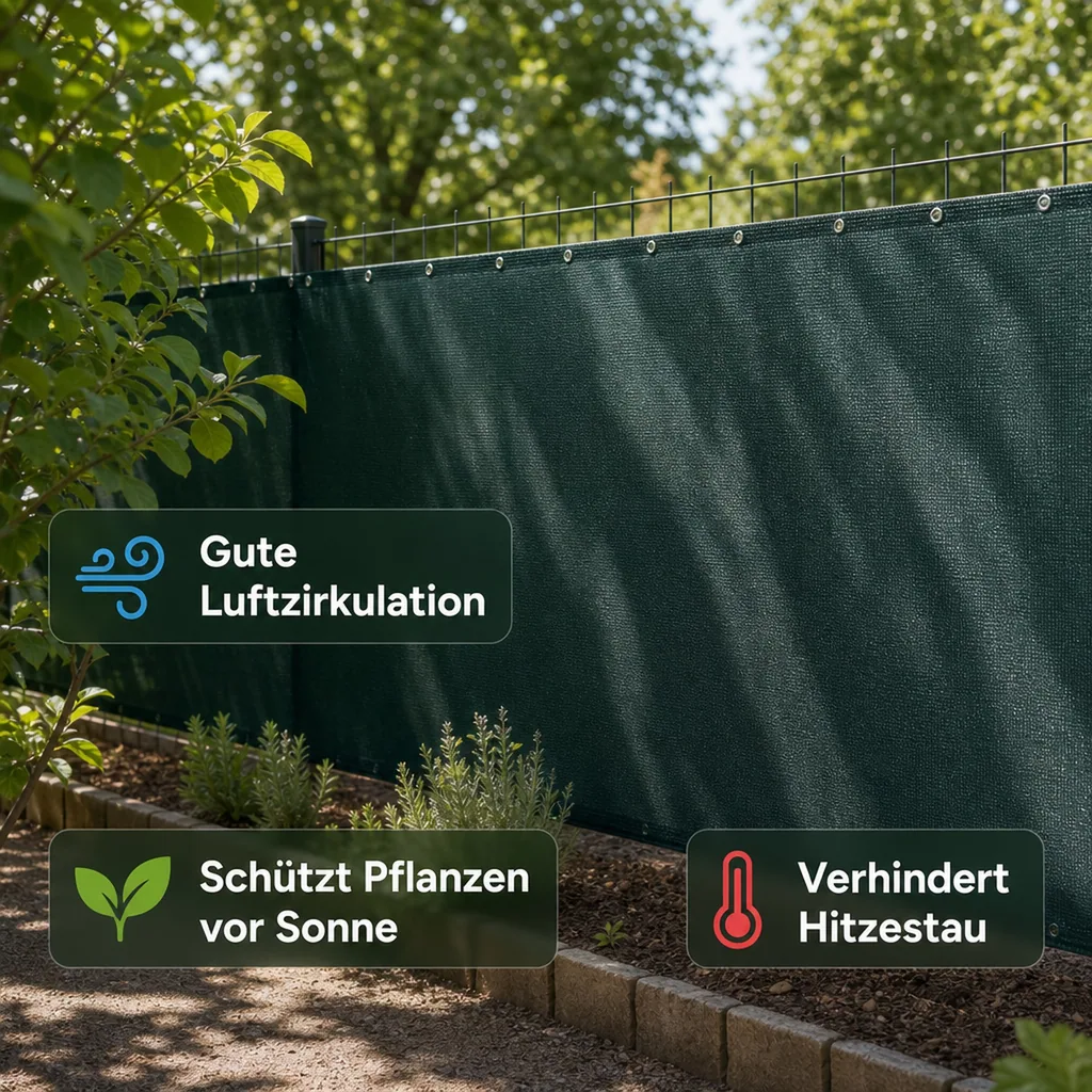 Sichtschutznetz, Windschutznetz 1,2m x 5m, Gartenzaun Sichtschutz