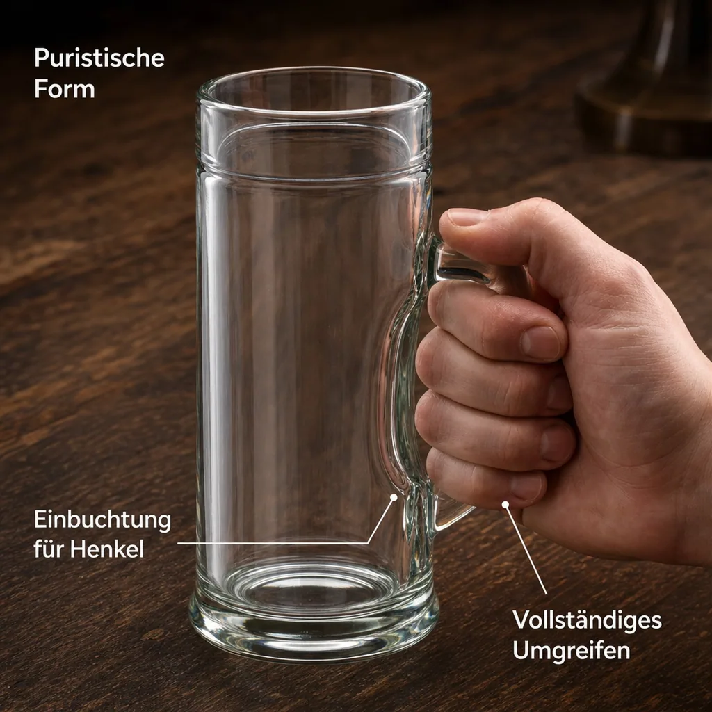 Bierglas, Bierkrug, Maßkrug, Bierseidel 6er Set Biergläser, Premium, Glatt - 0,3 Liter
