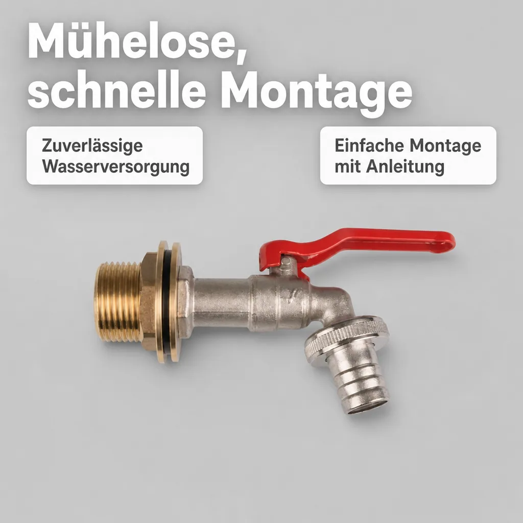 Tankdurchführungs Set mit 3/4" Auslaufhahn