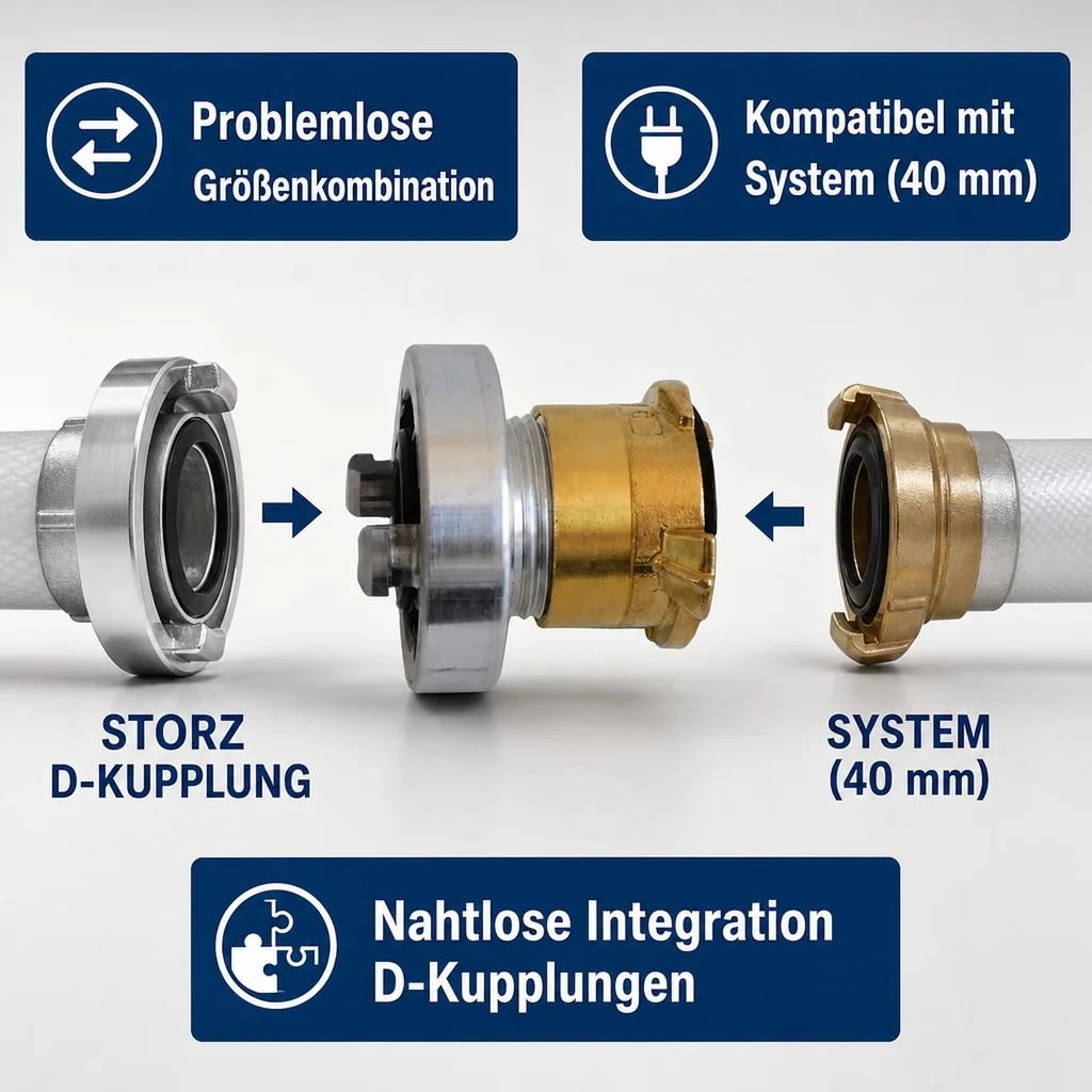 Übergang Storz D Kupplung auf  System
