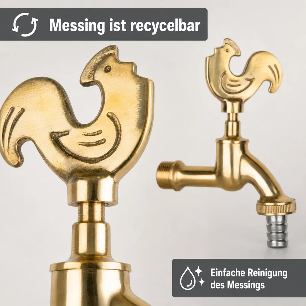 Auslaufventil 1/2 Zoll, Garten Auslaufventil, Nostalgie Design