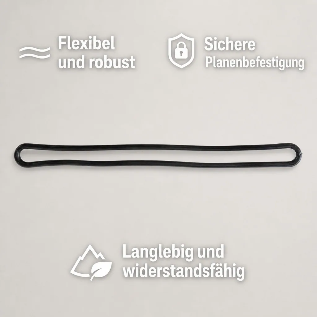 Planenspanner, Spanngummis ohne Haken, 40cm, oval, EPDM, UV-beständig