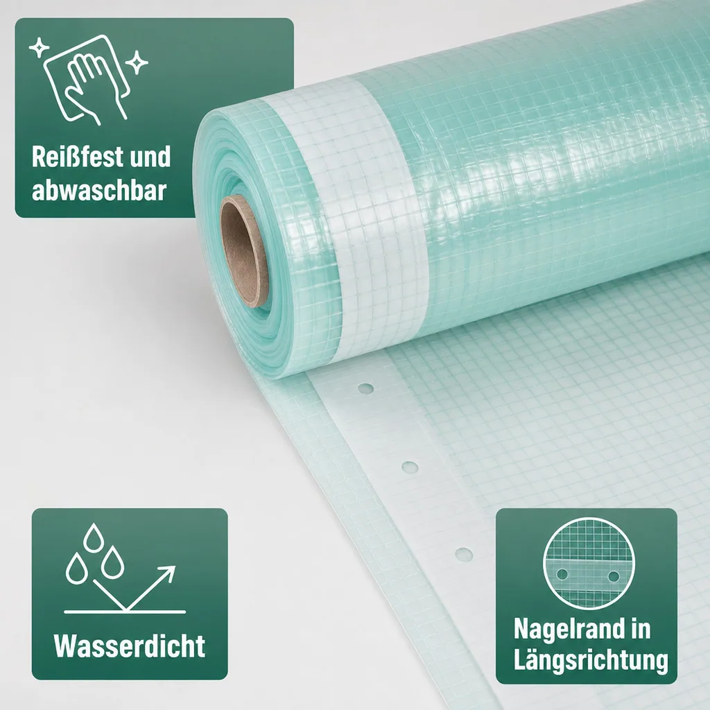 Gitterfolie m. Nagelrand 1,5 Breite x 1 Meter