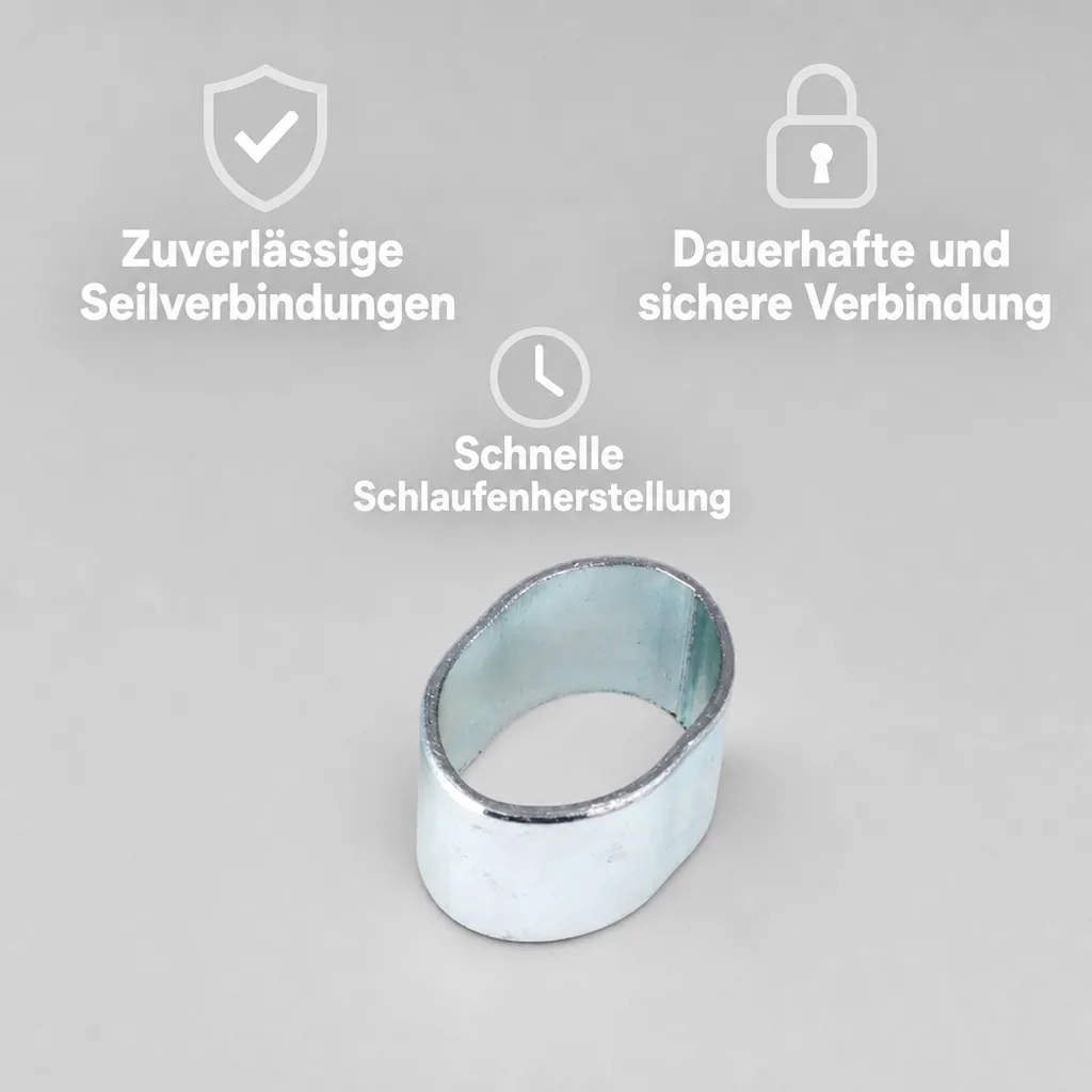Seilklemmen 8mm, verzinkt, für Seile, Schnüre, Expanderseile