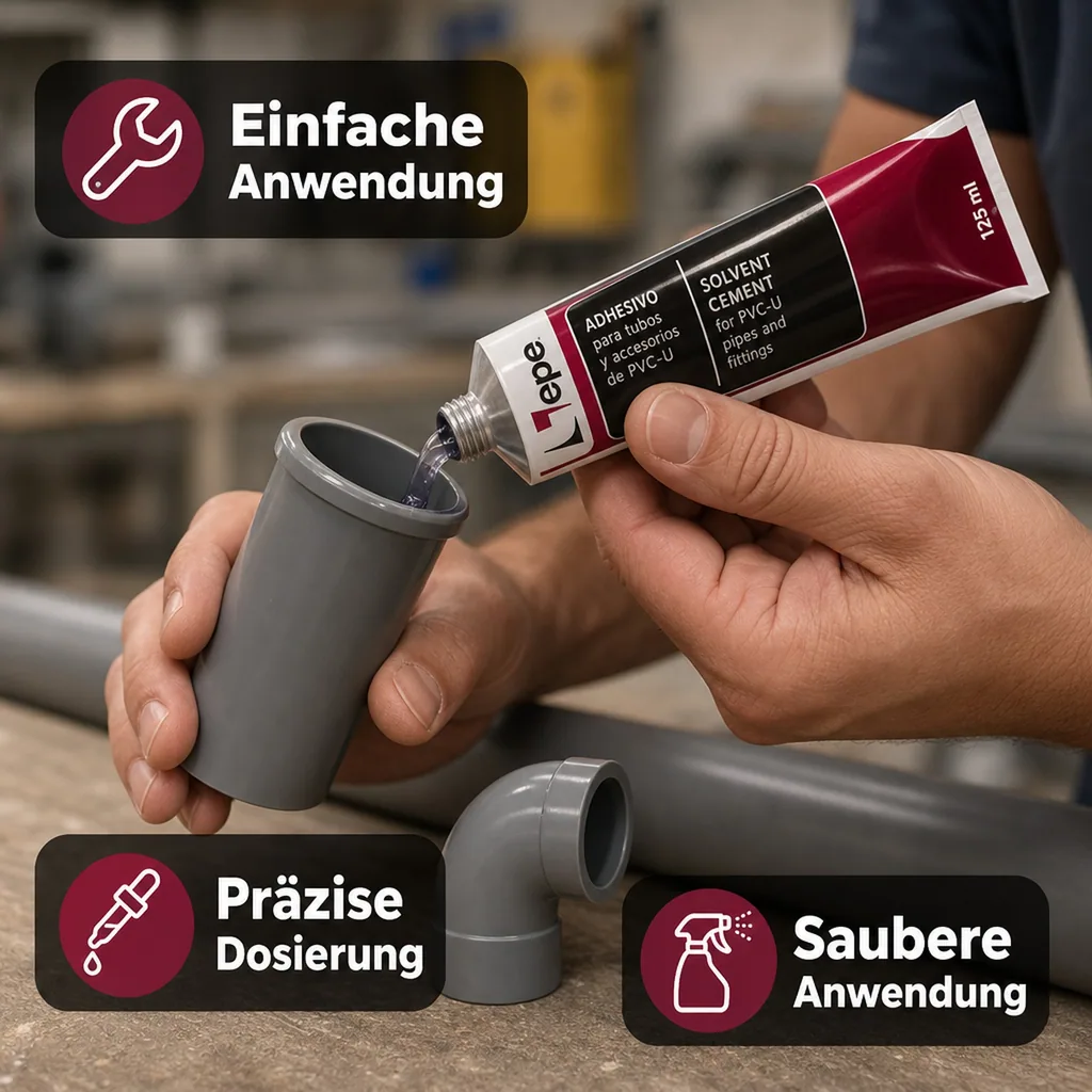 PVC Kleber, PVC-U Kleber 125ml, Rohrverklebung