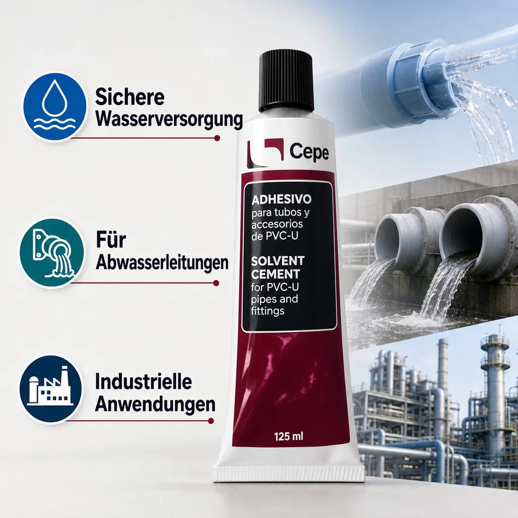 PVC Kleber, PVC-U Kleber 125ml, Rohrverklebung