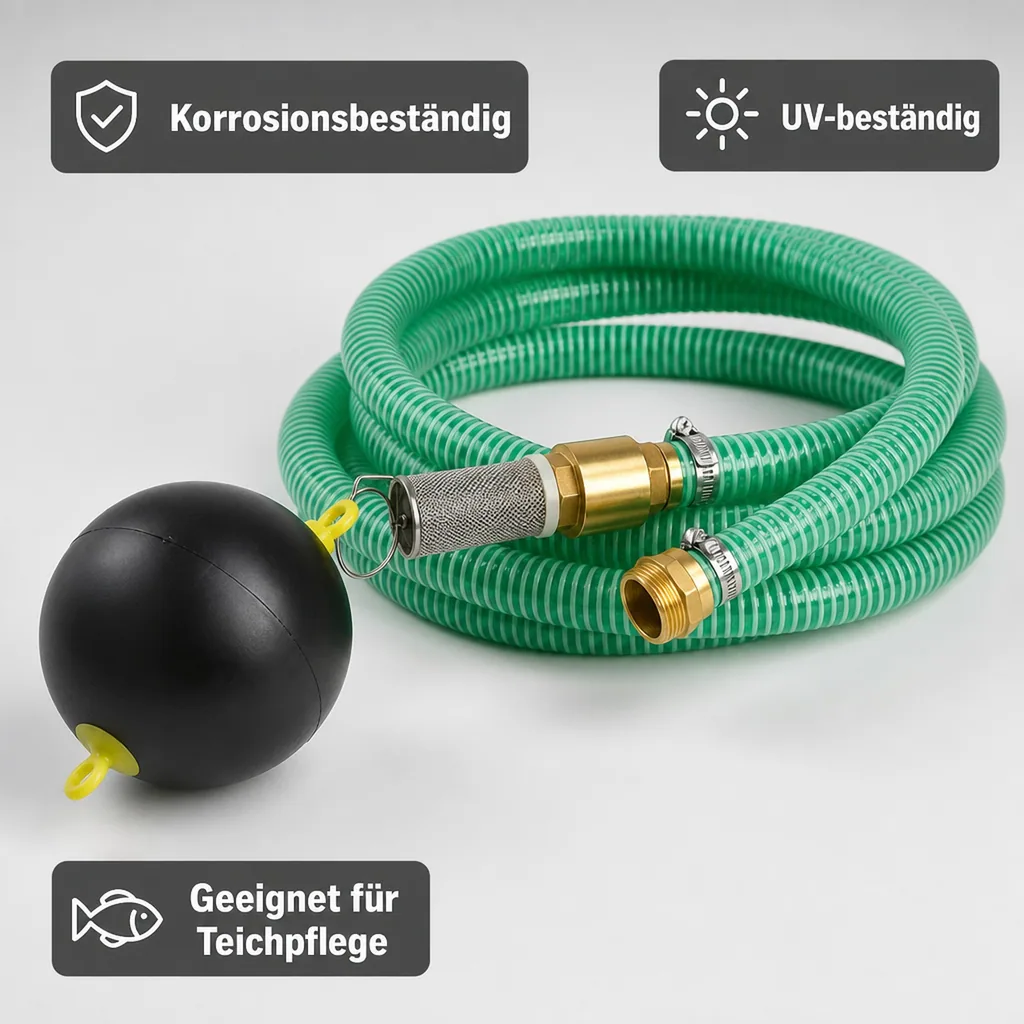 Druckschlauch 1 Zoll Set, Saug Druckschlauch 25m mit Entnahme