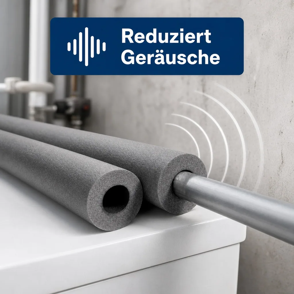 Rohrisolierung, Isolierschlauch, Rohrdämmung 22mm, Grau