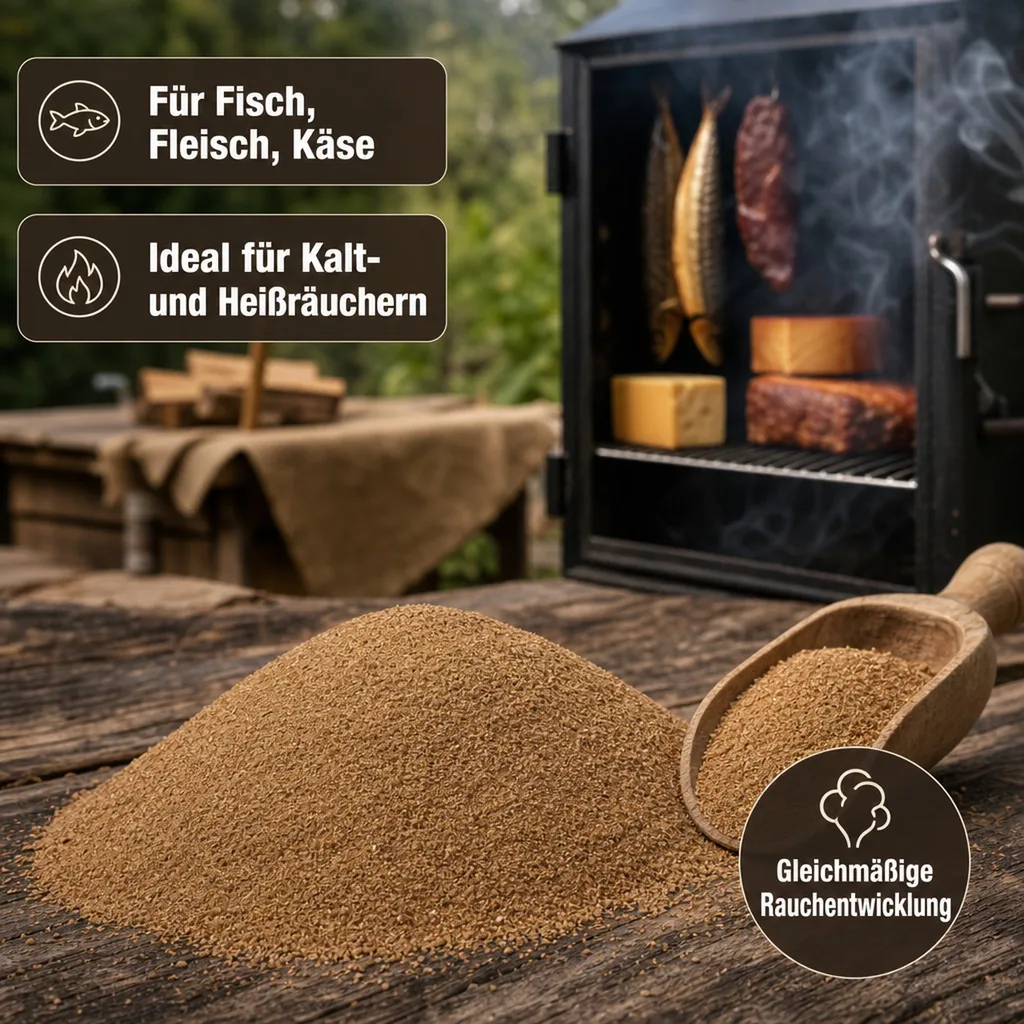 Räucherspäne 15 kg, Goldspan, 0,4 - 1,0 mm, Holzspäne zum Räuchern