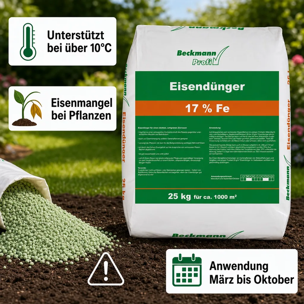 25 kg Eisendünger 17% Eisen Sulfat f. ca. 1000m²