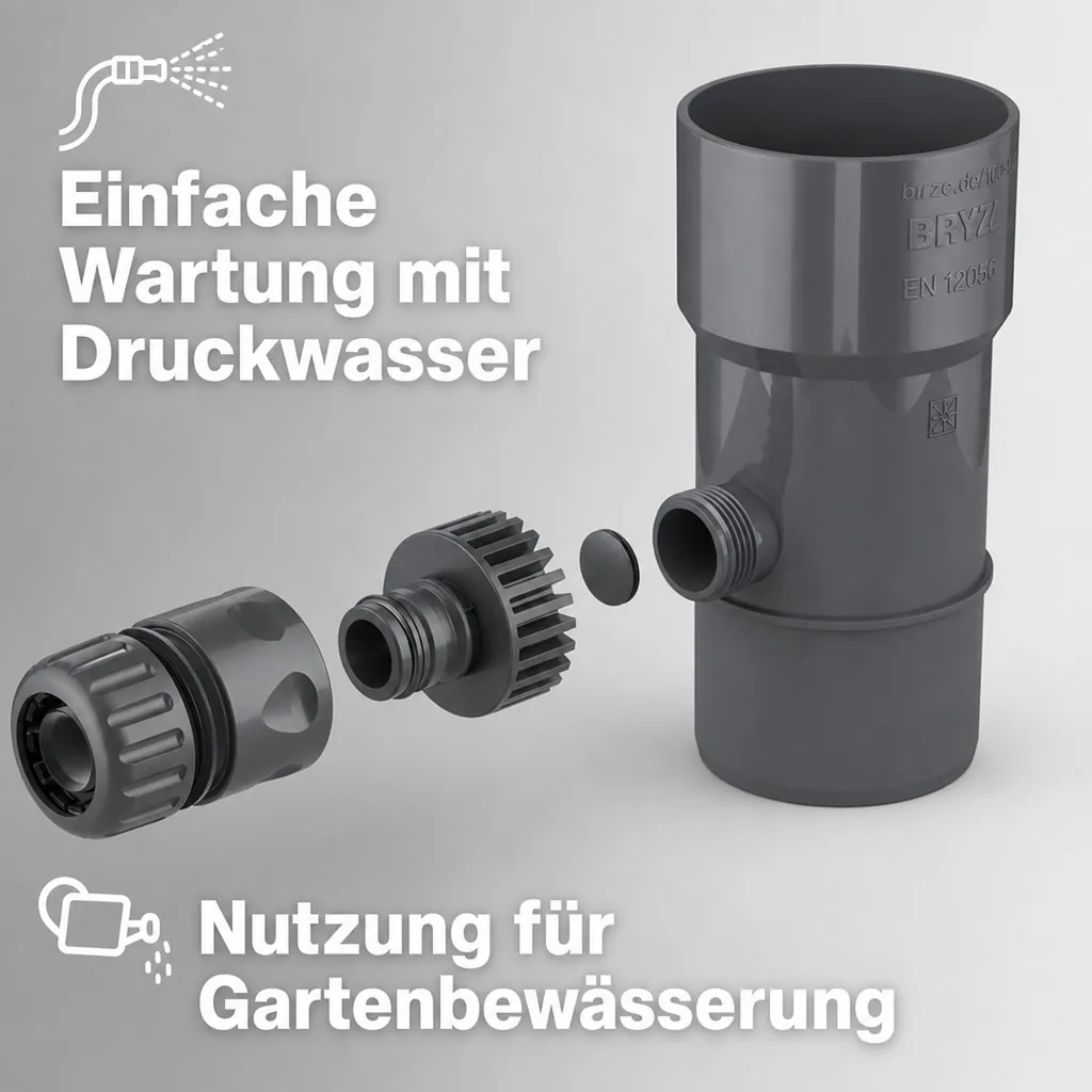 Regensammler 110mm, Regenwasser Fallrohr, Graphit