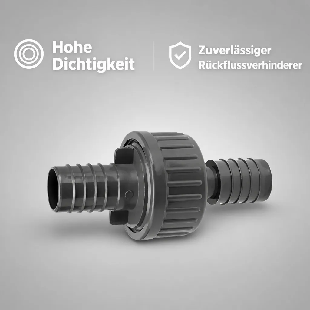 Rückschlagventil 21mm, PVC-U, Kunststoff, für Schlauch