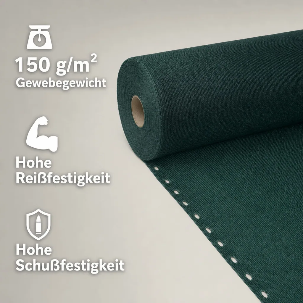 Wind- u. Sichtschutznetz 1,5 m Breite x 7 Meter