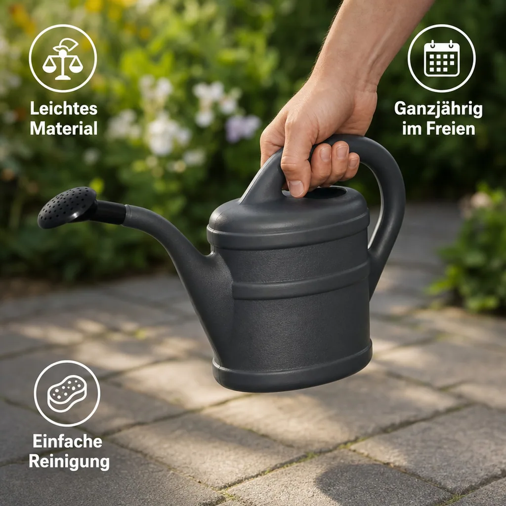 Gießkanne, 2l, Anthrazit, Kunststoff, Blumengießkanne