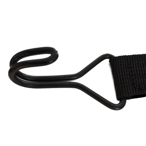 Spanngummi mit Haken, flach, elastisch, 100 cm, grau