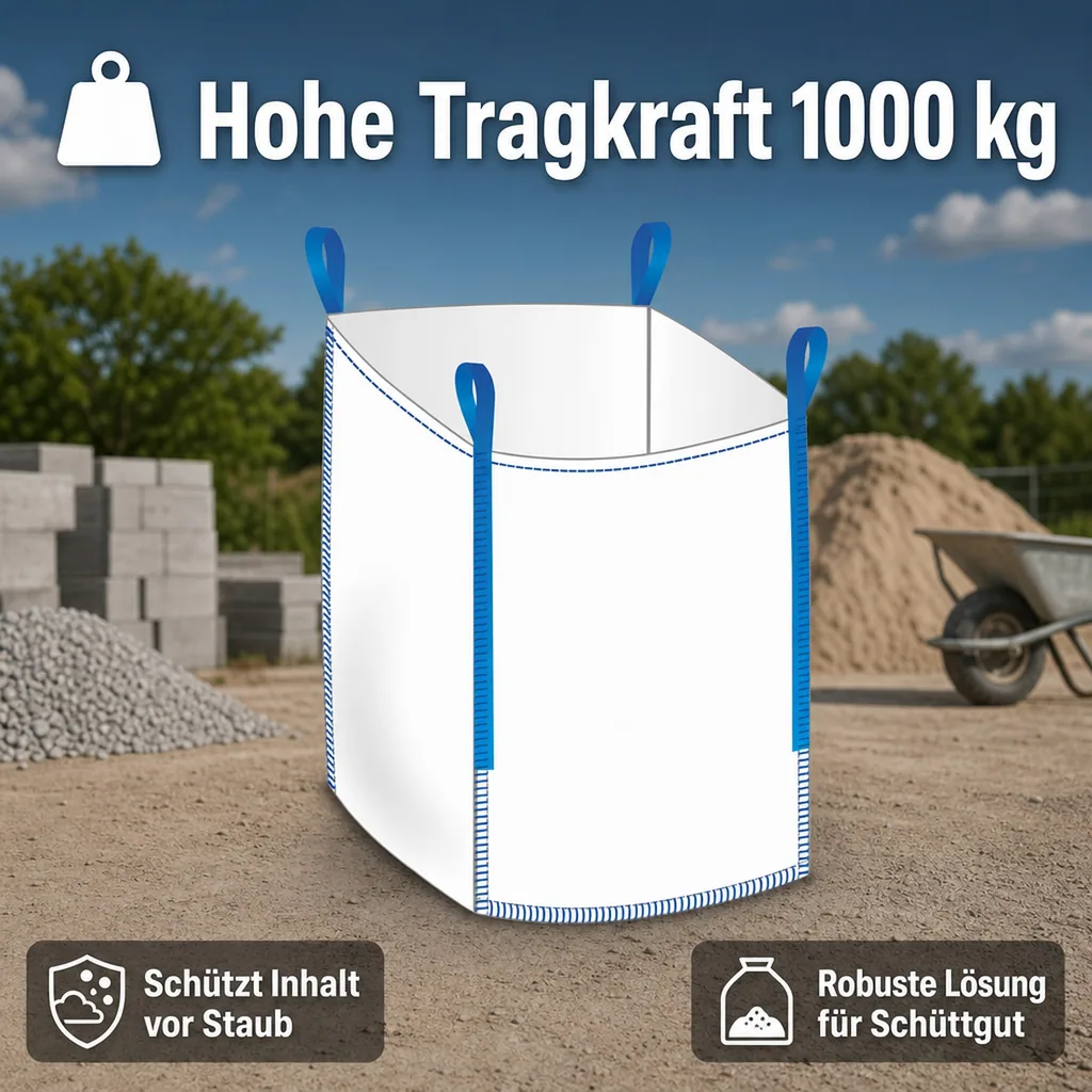 Big Bag 1000kg, offen, 90x90x90 cm, Schüttgut