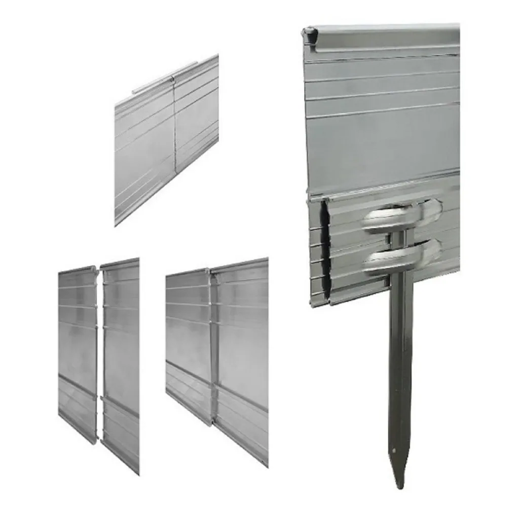 Ultra Starke Alu Rasenkanten Höhe: 10-14-24 cm, Länge: 1- 30 m | Beeteinfassung | Beetumrandung | Beetbegrenzungen, Breite: 24 cm; Menge: 15 Stück