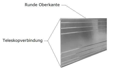 Ultra Starke Alu Rasenkanten Höhe: 10-14-24 cm, Länge: 1- 30 m | Beeteinfassung | Beetumrandung | Beetbegrenzungen, Breite: 24 cm; Menge: 15 Stück