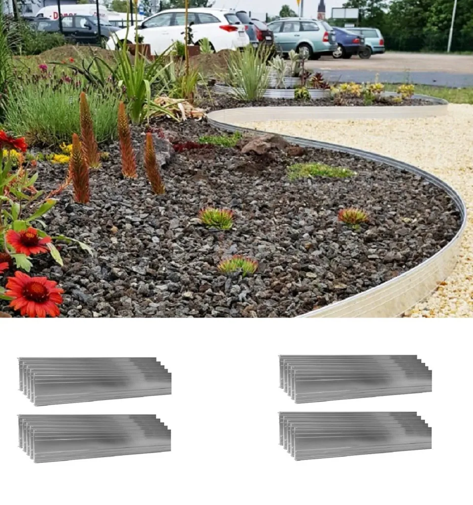 Ultra Starke Alu Rasenkanten Höhe: 10-14-24 cm, Länge: 1- 30 m | Beeteinfassung | Beetumrandung | Beetbegrenzungen, Breite: 14 cm; Menge: 10 Stück