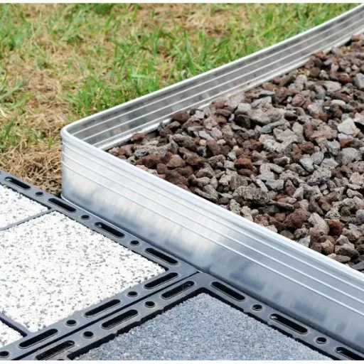 Ultra Starke Alu Rasenkanten Höhe: 10-14-24 cm, Länge: 1- 30 m | Beeteinfassung | Beetumrandung | Beetbegrenzungen, Breite: 14 cm; Menge: 10 Stück