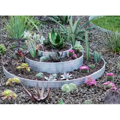 Ultra Starke Alu Rasenkanten Höhe: 10-14-24 cm, Länge: 1- 30 m | Beeteinfassung | Beetumrandung | Beetbegrenzungen, Breite: 24 cm; Menge: 5 Stück