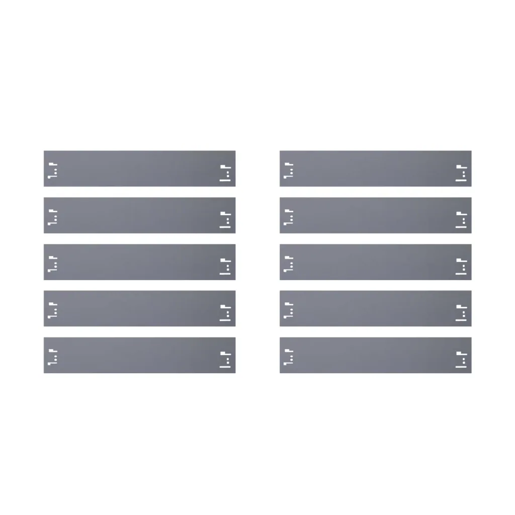10er Set Rasenkanten Metall 18.5 cm hoch, 12 m lang | Beeteinfassung | Beetumrandung | Beetbegrenzungen, Color-GS: ohne Farbe