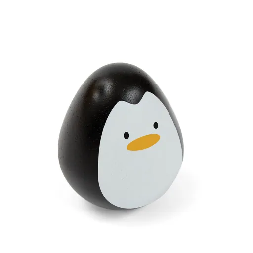 Plan Toys - Stehaufmännchen, Motorikspielzeug - Wackelnder Pinguin, Gummibaumholz