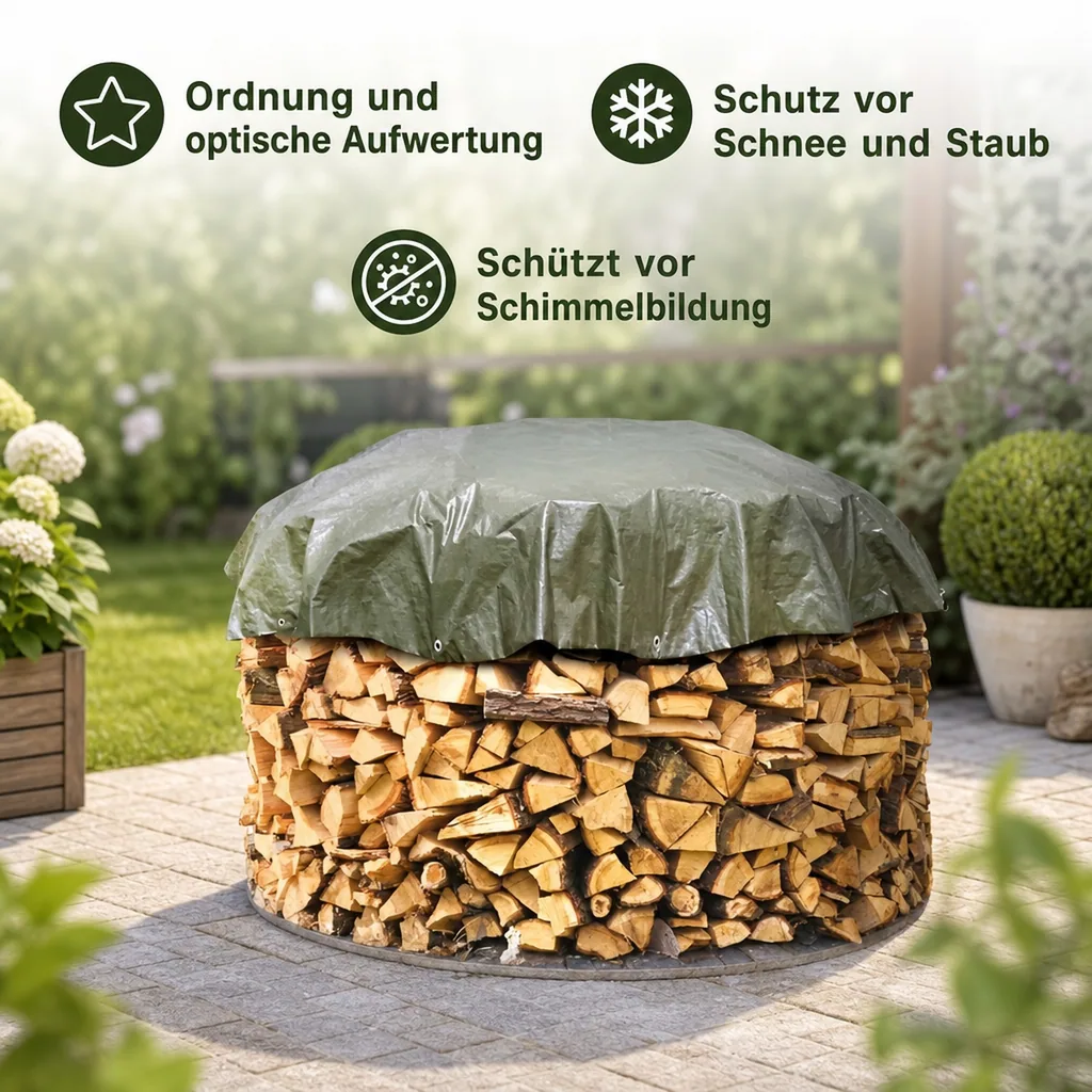 Abdeckplane 3m, runde Plane, 210g/m², wasserdicht
