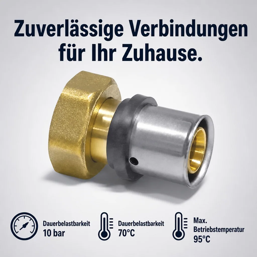 Pressfitting Eurokonus Übergangsverschraubung 16 x 2 - 3/4" IG