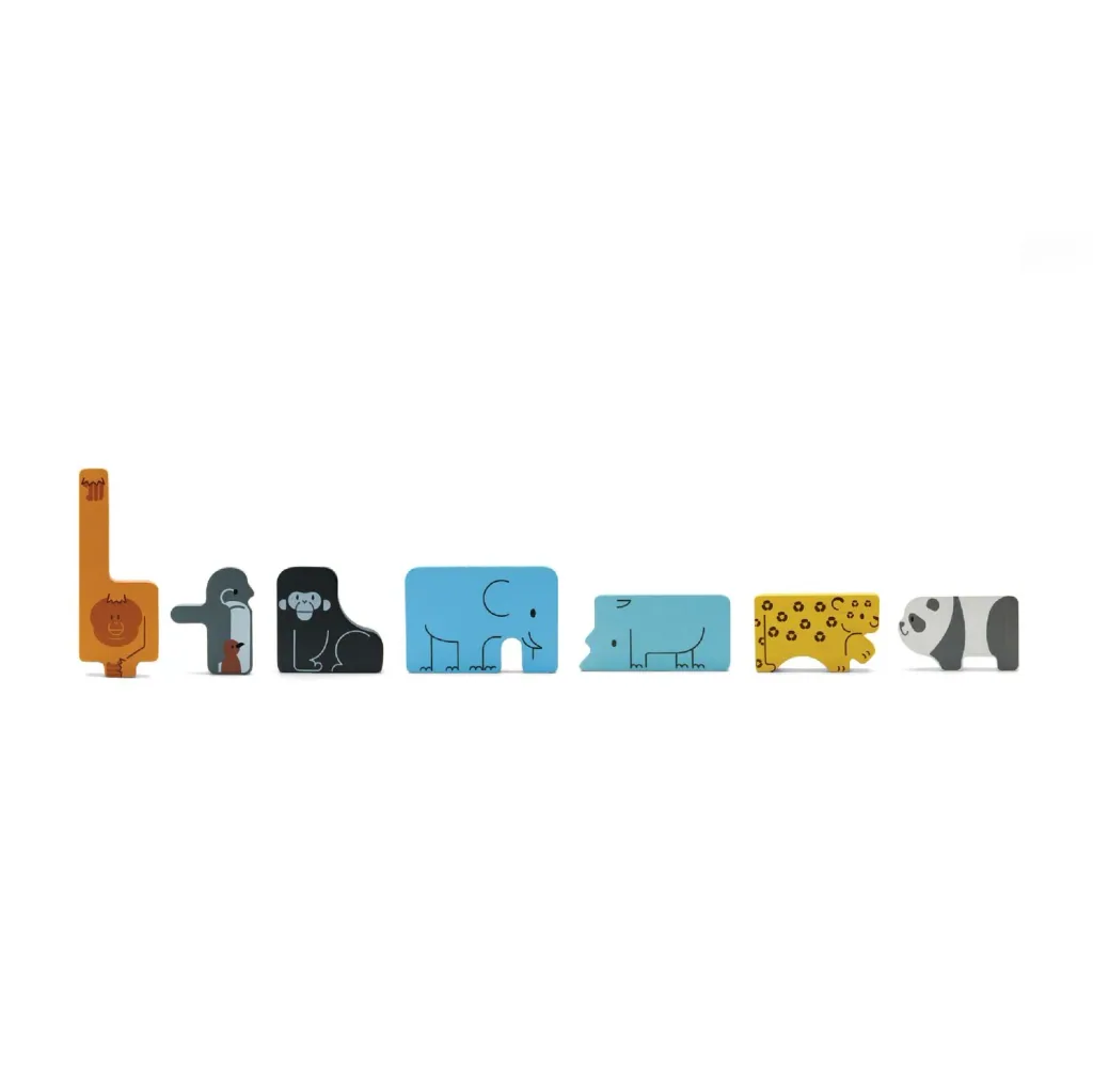 Plan Toys - Rahmenpuzzle Tiere, Gummibaumholz