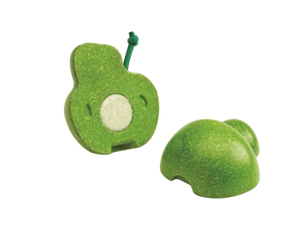 Plan Toys - Krummes Obst & Gemüse Set, Gummibaumholz