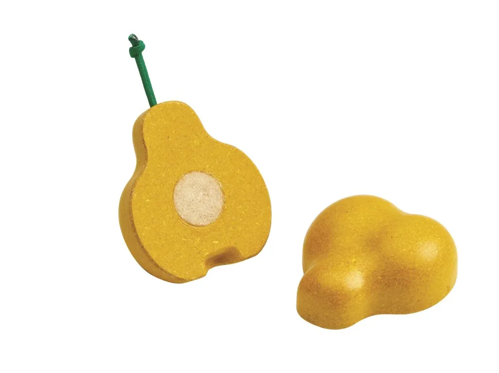 Plan Toys - Krummes Obst & Gemüse Set, Gummibaumholz