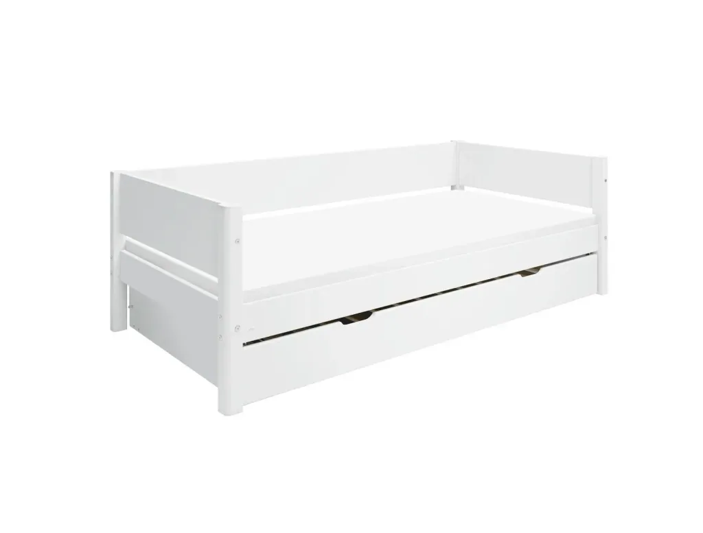 FLEXA Schlafcouch mit Ausziehfunktion, Einzelbett - Hochwertiges MDF und Kiefer, 90x200 cm, Ideal für Gäste