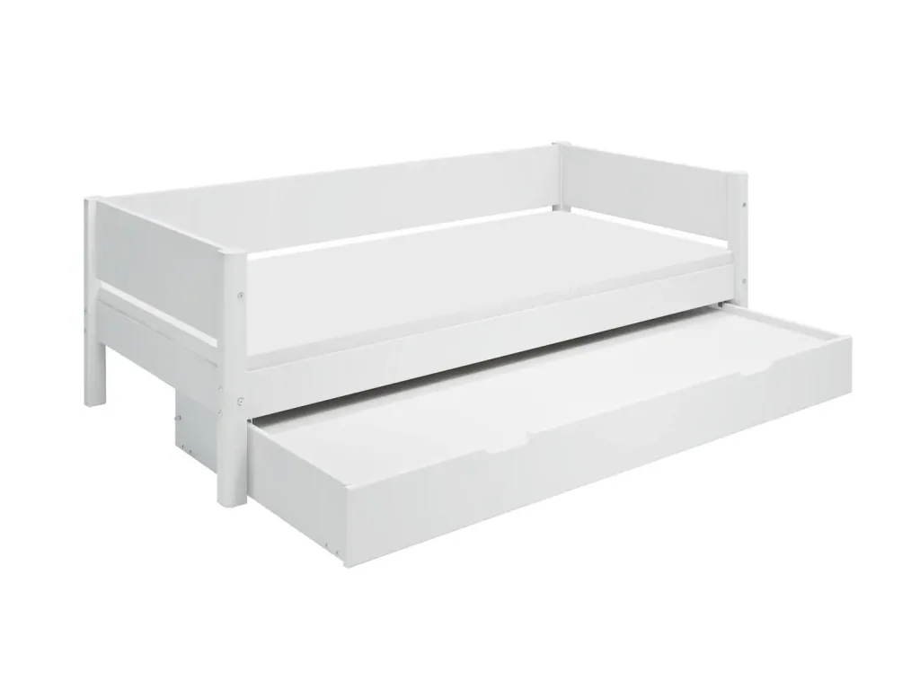 FLEXA Schlafcouch mit Ausziehfunktion, Einzelbett - Hochwertiges MDF und Kiefer, 90x200 cm, Ideal für Gäste
