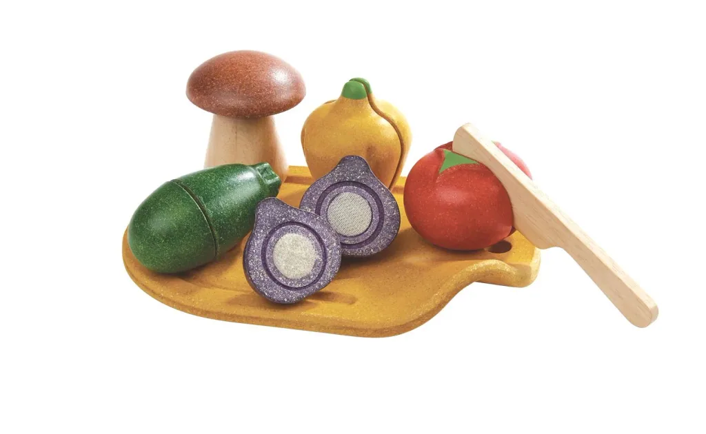 Plan Toys - Gemüse zum Schneiden, Gummibaumholz