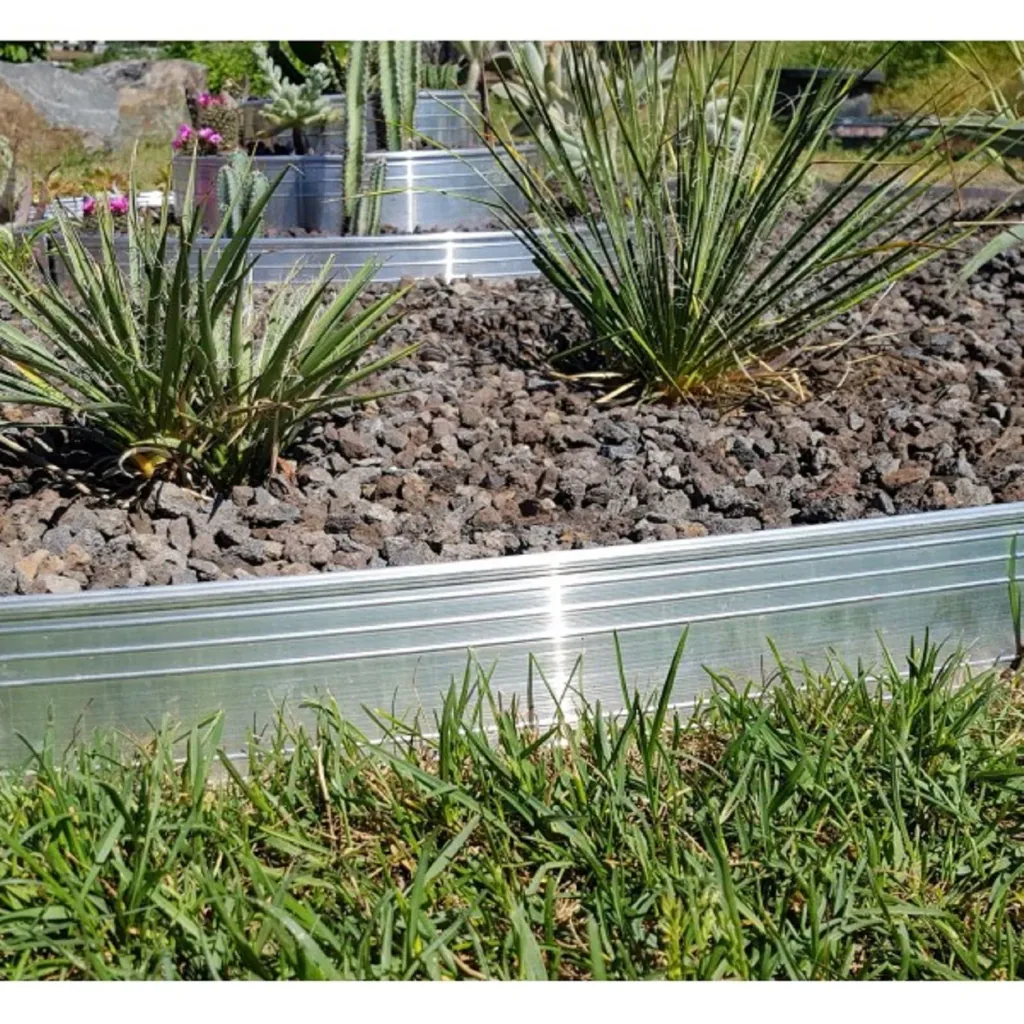 Ultra Starke Alu Rasenkanten Höhe: 10-14-24 cm, Länge: 1- 30 m | Beeteinfassung | Beetumrandung | Beetbegrenzungen, Breite: 24 cm; Menge: 1 Stück