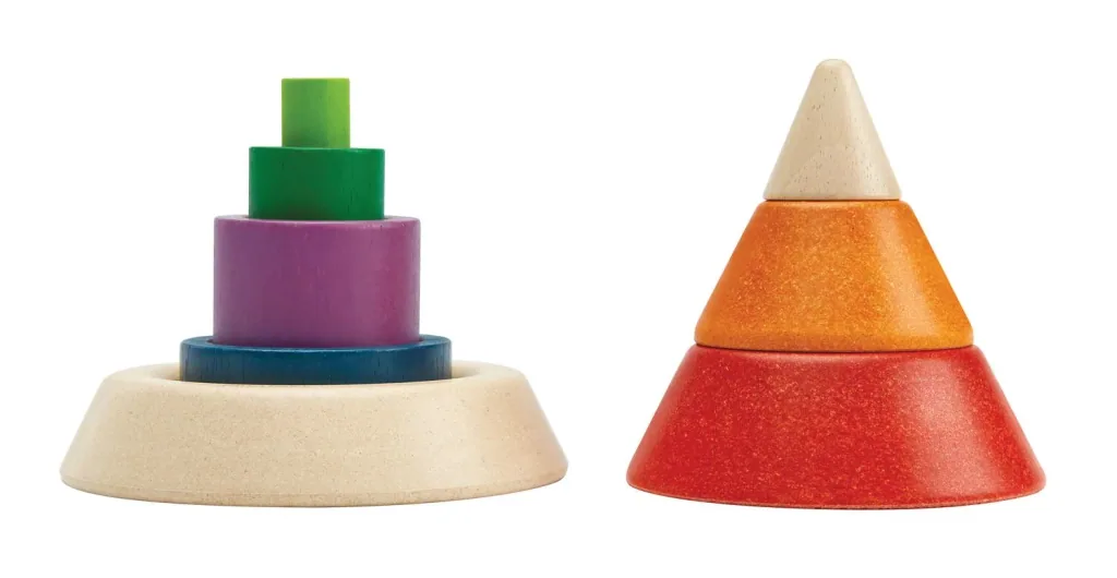 Plan Toys - Kegelpuzzle - Unit Link, Gummibaumholz