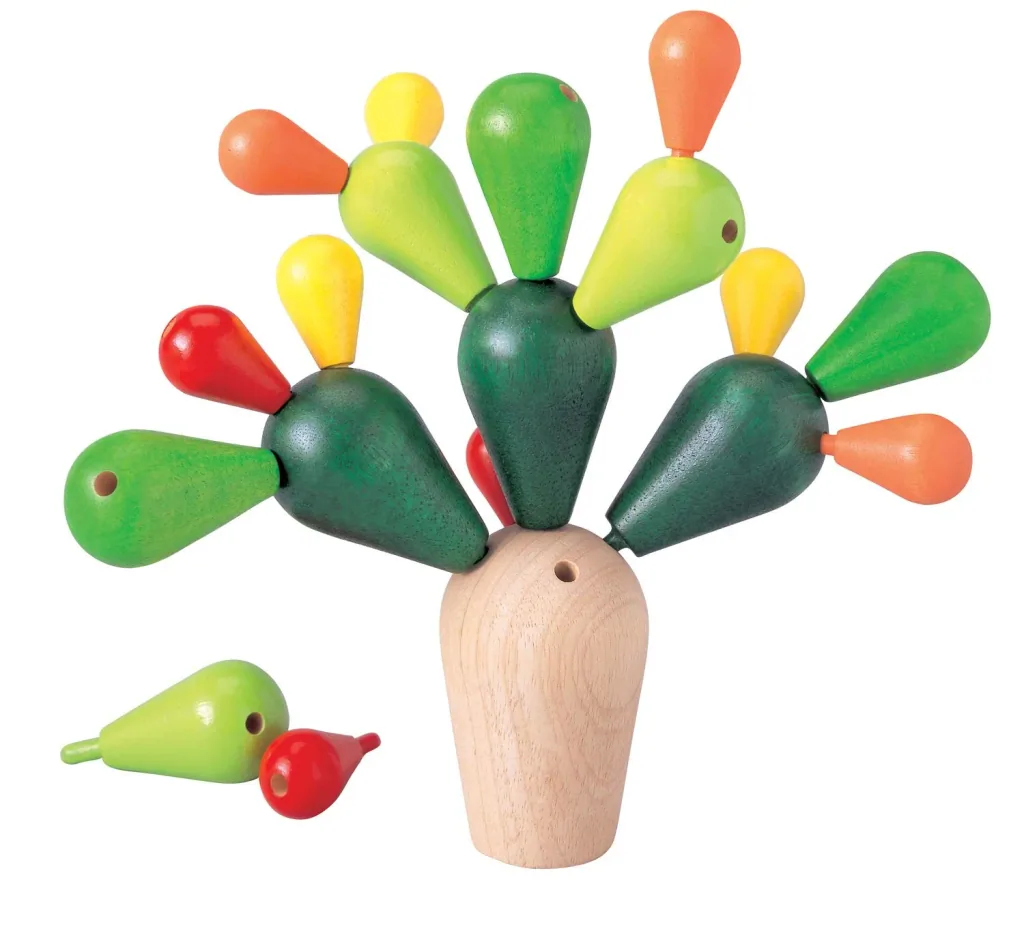 Plan Toys - Balancespiel - Kaktus, Gummibaumholz