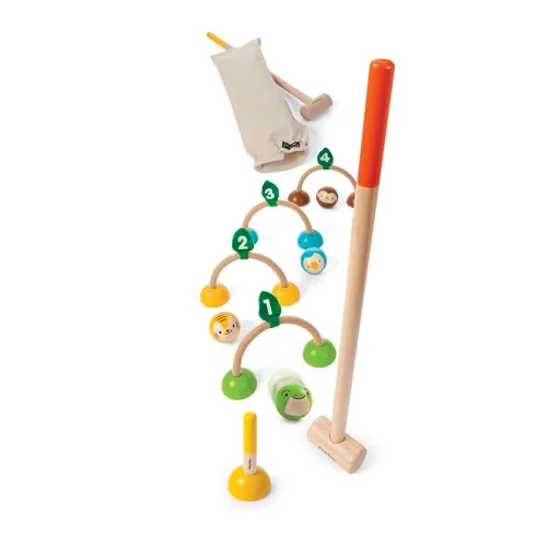 Plan Toys - Krocket, Gummibaumholz