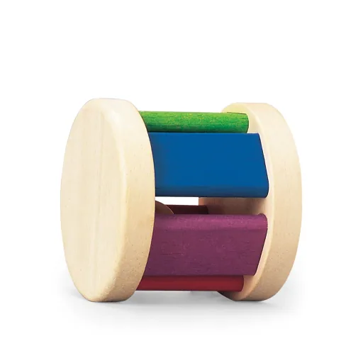 Plan Toys - Krabbelspielzeug - Walze bunt, Gummibaumholz