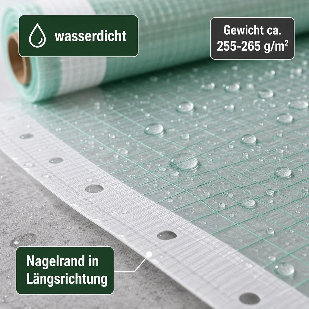 Gitterfolie m. Nagelrand 3 Breite x 8 Meter