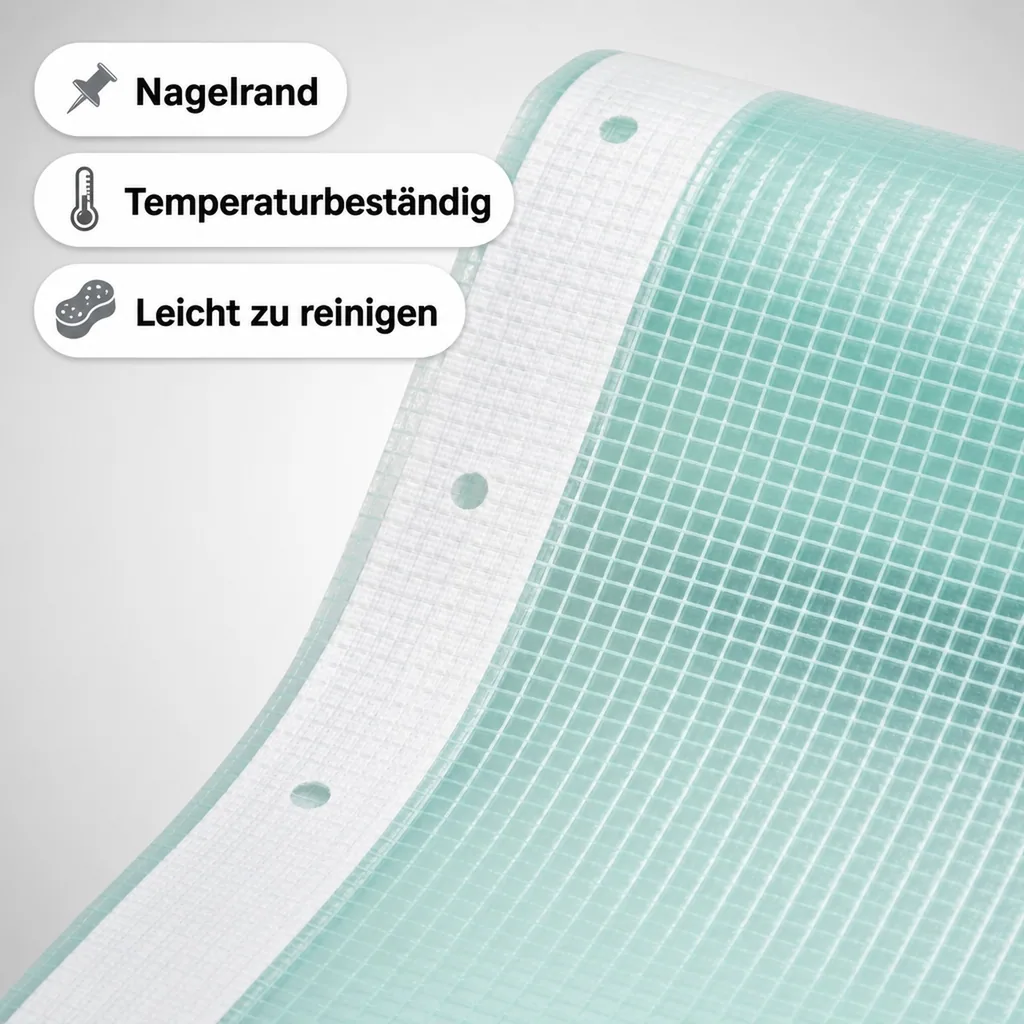 Gitterfolie mit Nagelrand, 20m, HDPE, reißfest & UV-stabil