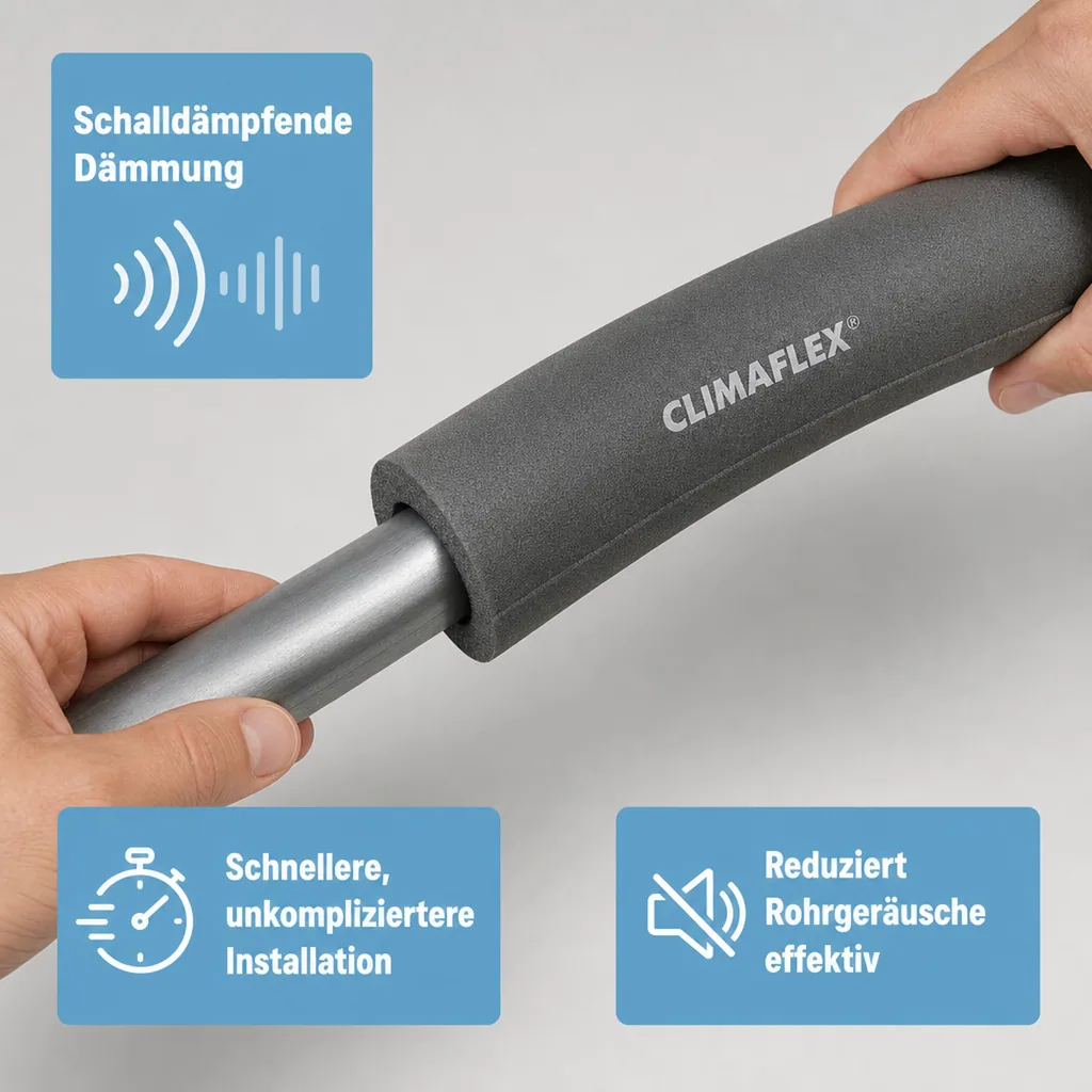 CLIMAFLEX® 2m Isolierschlauch, Rohrisolierung Ø35mm, 13mm Dämmung