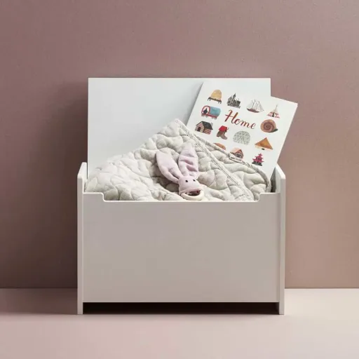 Kids Concept Spielzeugkiste Holz weiss