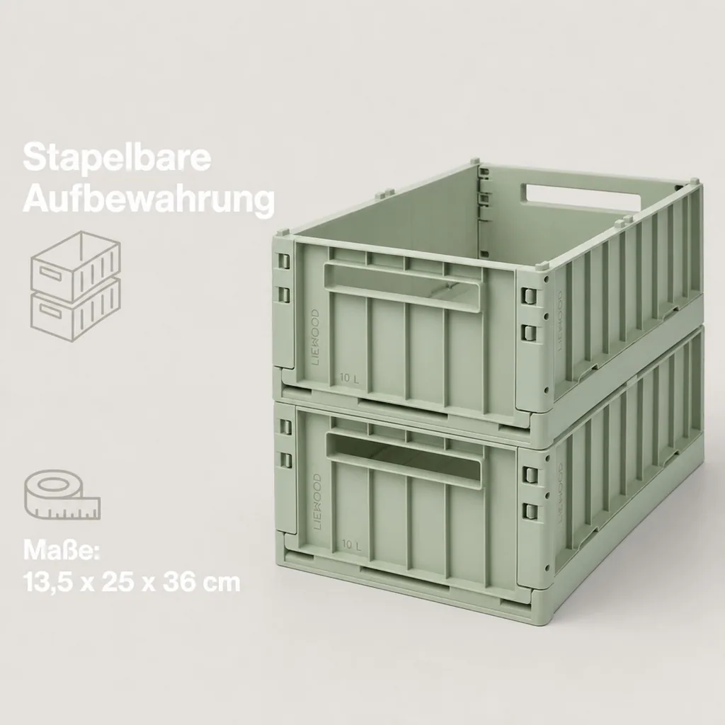 Liewood Aufbewahrungsbox "Weston" 2er-Pack M pfefferminz