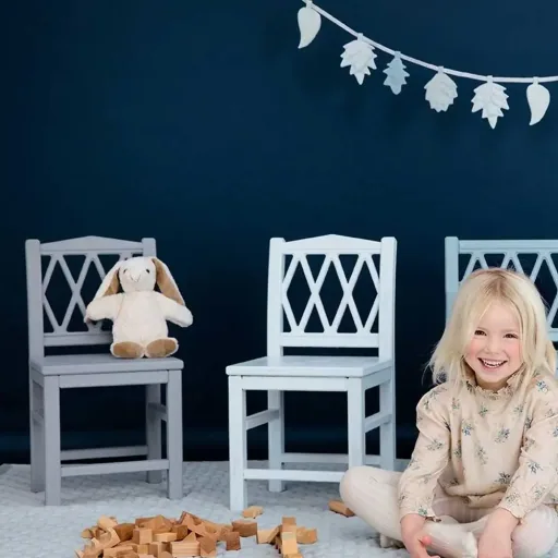 Cam Cam Kinderstuhl Harlequin weiss